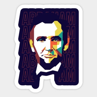 Abraham Licoln on WPAP Sticker